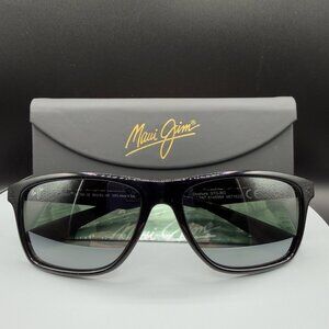 Maui Jim Onshore MJ 798 02 Gloss Black Frame Gray Polarized Sunglasses